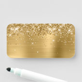 Glittery Gold Metallic Blank Naamplaatje (In situ)