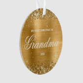 Glittery Gold Mijn eerste Kerstmis als oma Ornament (voorkant)