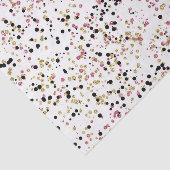Glittery Gold Pink Black Confetti Stippen Tissuepapier (Detail)