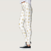 Glittery Gold Snowflakes Leggings (Links)