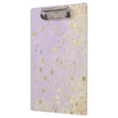 Glittery Gold Stars op een waanzinnige laptop Klembord (Links)