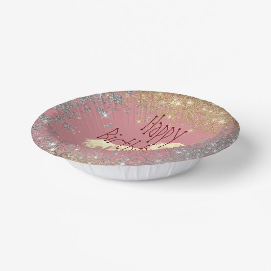 Glittery Gold Unicorn Birthday Papieren Kommen (Gebogen)