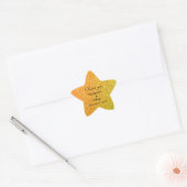 Glittery Gold Wedding Favor Label Cool Dank je (Envelop)