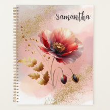 GLITTERY GOLDEN POPPY PERSOONLIJKE PLANNER