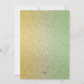 Glittery Gradient Bat Mitzvah Mint Kaart (Achterkant)