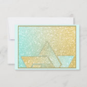 Glittery Gradient RSVP Aqua Gold (Achterkant)