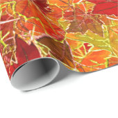 Glittery Herfst Maple Leaves Cadeaupapier (Rol Hoek)