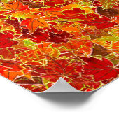 Glittery Herfst Maple Leaves Poster (Hoek)