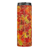 Glittery Herfst Maple Leaves Thermosbeker (Achterkant)