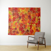 Glittery Herfst Maple Leaves Wandkleed (In Situ (horizontaal))