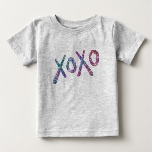 Glittery Hugs en Kisses Kinder top