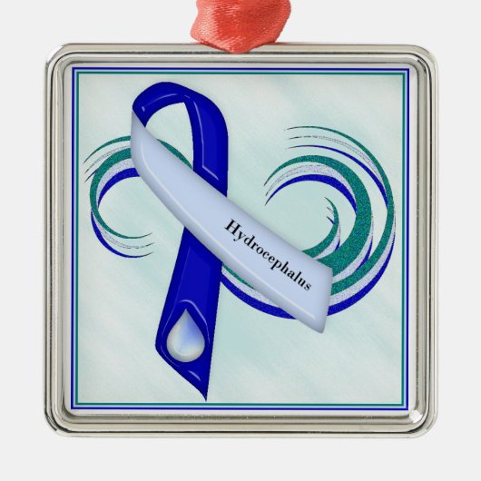Glittery Hydrocephalus Ribbon Ornament (Voorkant)