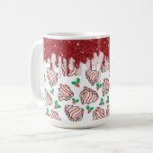 Glittery Kerstboom Cakes Keramische Mok (Voorkant links)