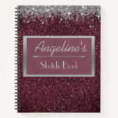 Glittery Lavender Silver Sketch Book Notitieboek (Voorkant)