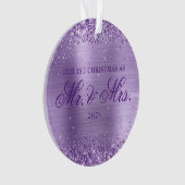 Glittery Light Purple Foil Notre 1er Noël (devant)