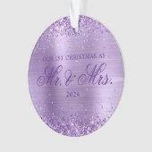 Glittery Light Purple Foil Notre 1er Noël (devant)