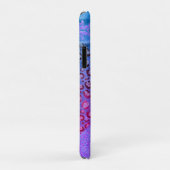 Glittery Lotus Leopard Monogram Hoesje-Mate Case-Mate iPhone Case (Achterkant/rechts)