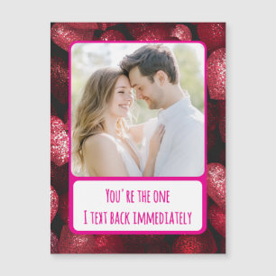 Glittery Love I Text Back Carte magnétique