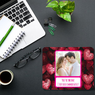 Glittery Love Ik sms onmiddellijk terug Muismat