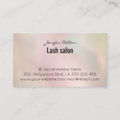 Glittery luxe make-up eye calligraphy visitekaartje (Achterkant)