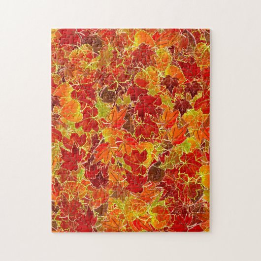 Glittery Maple Leaves Legpuzzel (Verticaal)