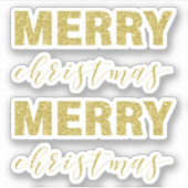 Glittery MERRY Christmas Sticker (Voorkant)