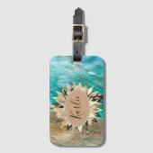 Glittery Modern, Abstract Bagagelabel op maat (Voorkant (verticaal))