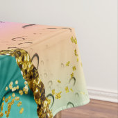 Glittery Paars, Aqua Blue en Emerald Green Ombre Tafelkleed (Voorbeeld)