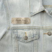 Glittery Pale Gold Foil Naamplaatje (In situ)