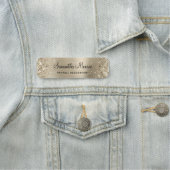 Glittery Pale Gold Foil Naamplaatje (In situ)