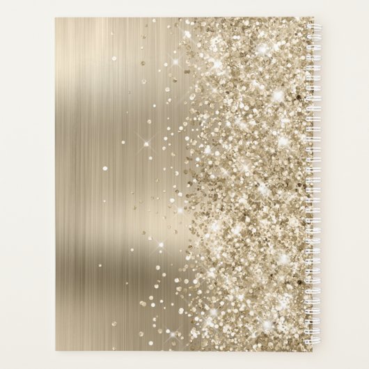 Glittery Pale Gold Foil Swash Signature (Dos)