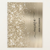 Glittery Pale Gold Foil Swash Signature (Devant)