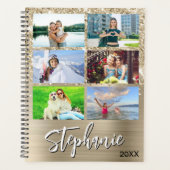 Glittery Pale Gold Glam 14 Photo Collage (Devant)