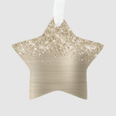 Glittery Pale Gold Glam Name Star (dos)