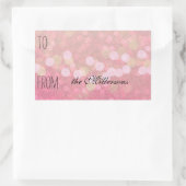 Glittery Pink Bokeh Gift Label (Tas)