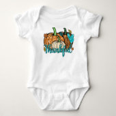 Glittery Pumpkins Baby Thanksgiving Bodysuit (Voorkant)