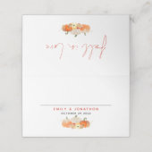 Glittery Pumpkins Herfst in Love Names Wedding (Buitenkant ongevouwen)