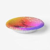 Glittery Rainbow Unicorn Birthday Papieren Kommen (Gebogen)