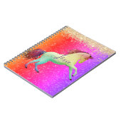 Glittery Rainbow Unicorn Notitieboek (Linkerzijde)