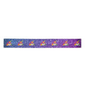 Glittery Rainbow Unicorn Poop Emoji Ribbon Lint (Voorkant)