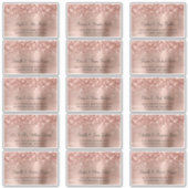 Glittery Roos Gold 15 Adresetiketten voor weddensc Sticker (Voorkant)