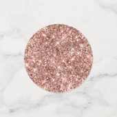 Glittery Roos Gold Foil Baby shower Confetti (Kleine voorkant)