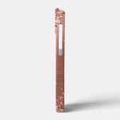 Glittery Roos Gold Foil Elegant Monogram Case-Mate iPhone Case (Achterkant / Links)