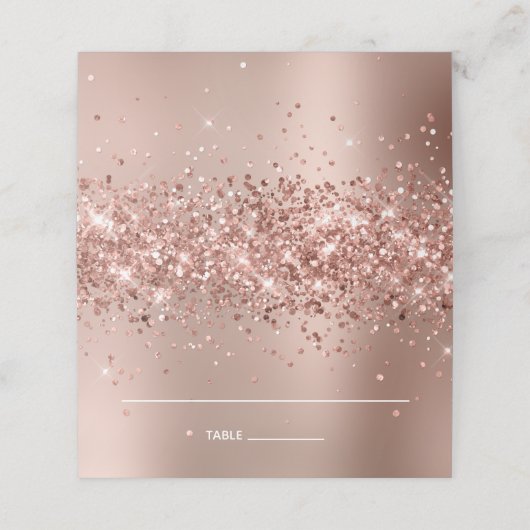 Glittery Roos Gold Glam gradiënt (Buitenkant ongevouwen)