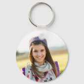 Glittery Roos Gold Glam Name Foto Sleutelhanger (Achterkant)