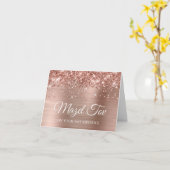 Glittery Roos Gold Mazel Tov op uw tas Mitzvah Kaart (Gele Bloem)