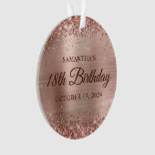 Glittery Rose Gold Foil 18e anniversaire Photo (devant)