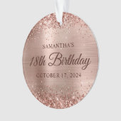 Glittery Rose Gold Foil 18e anniversaire Photo (devant)