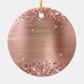 Glittery Rose Gold Foil Graduation Keramisch Ornament (Achterkant)