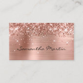 Glittery Rose Gold Foil Visitekaartje (Voorkant)